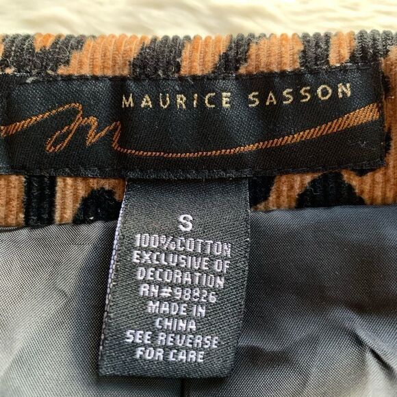 MAURICE Sassoon Corduroy‎ Animal Print Apparel Jacket - Picture 11 of 13